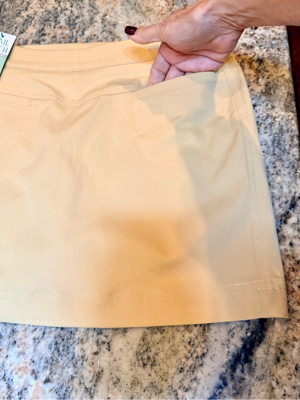 NWT Tail Tech Golf Skort Skirt Size 2 Beige Performance Stretch Athletic Preppy - Picture 8 of 15
